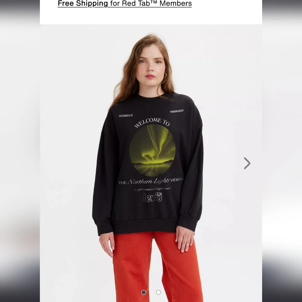 Levi's Black Northern Lights Sweatshirt - Picture 3 of 5